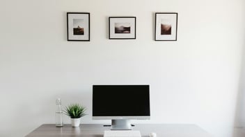 Clean, ordered desk setup