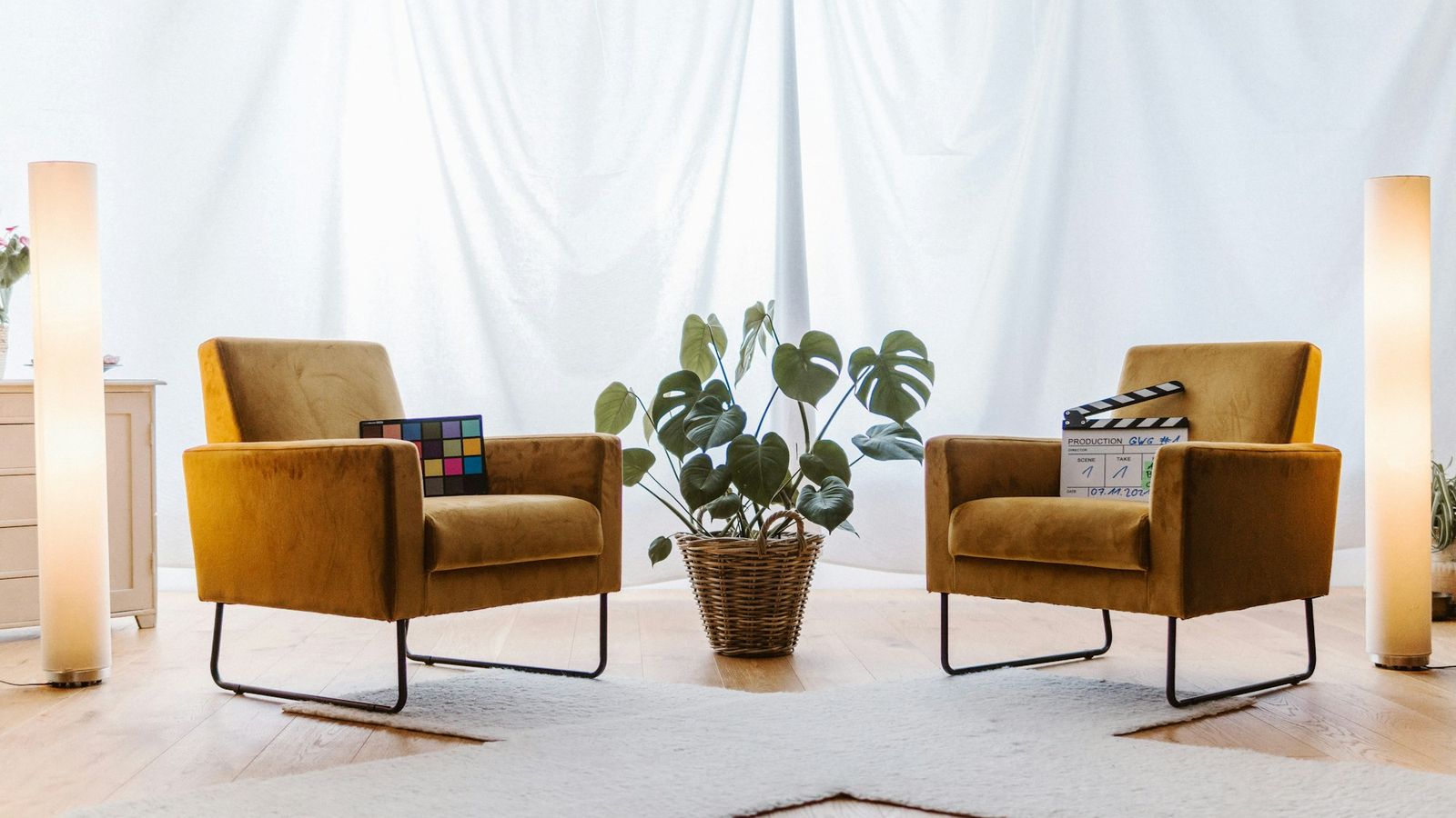 Welcoming counseling room with two empty chairs