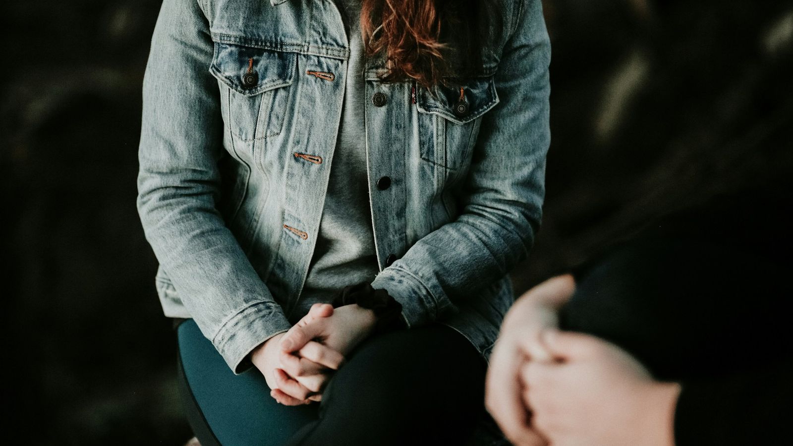 Couple sitting together in conversation