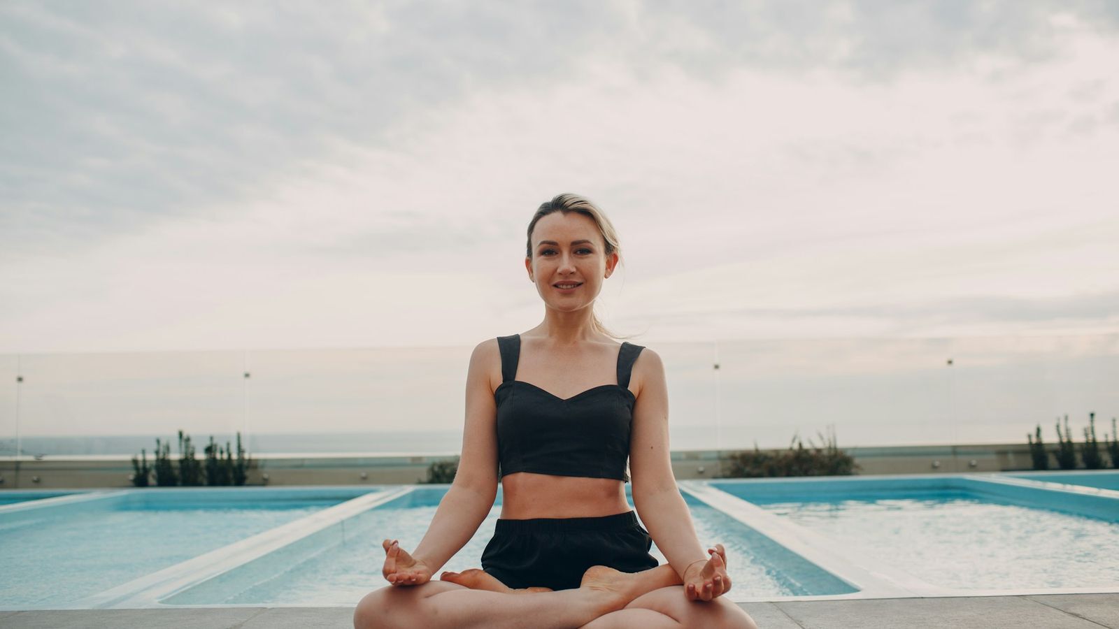 Breathing exercise on a quiet dock