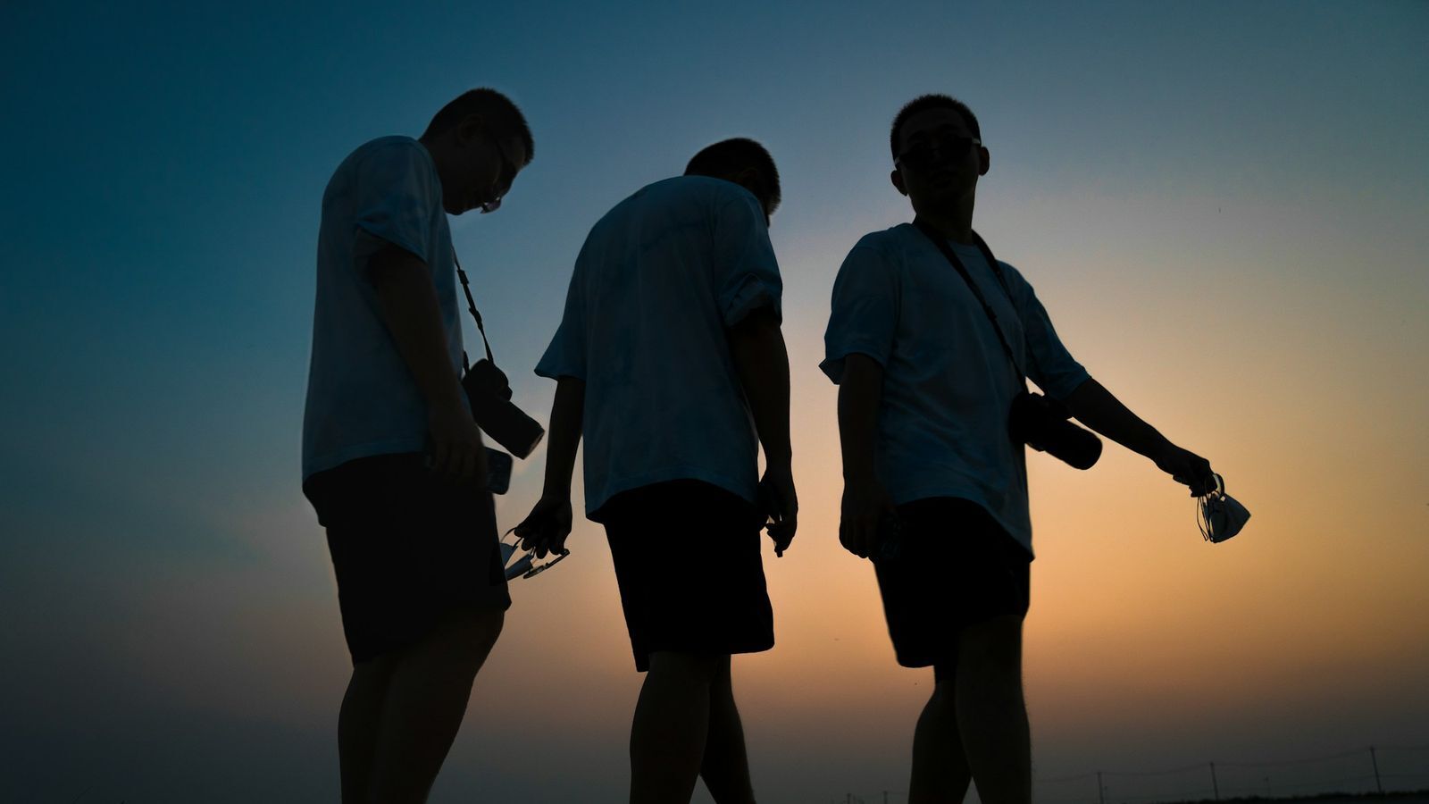 a group of people walking together outdoors